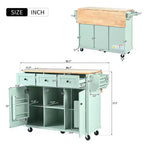 Îlot de cuisine moderne Whisen avec porte-épices et porte-serviettes