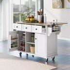 Îlot de cuisine moderne Whisen avec porte-épices et porte-serviettes