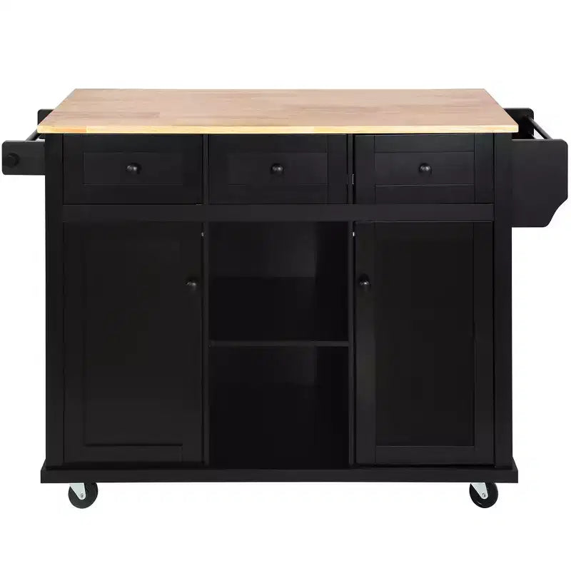Îlot de cuisine moderne Whisen avec porte-épices et porte-serviettes