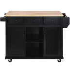 Îlot de cuisine moderne Whisen avec porte-épices et porte-serviettes