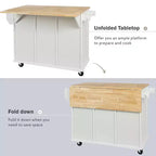 Îlot de cuisine moderne Whisen avec porte-épices et porte-serviettes