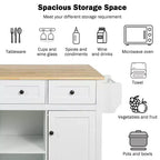 Îlot de cuisine moderne Whisen avec porte-épices et porte-serviettes