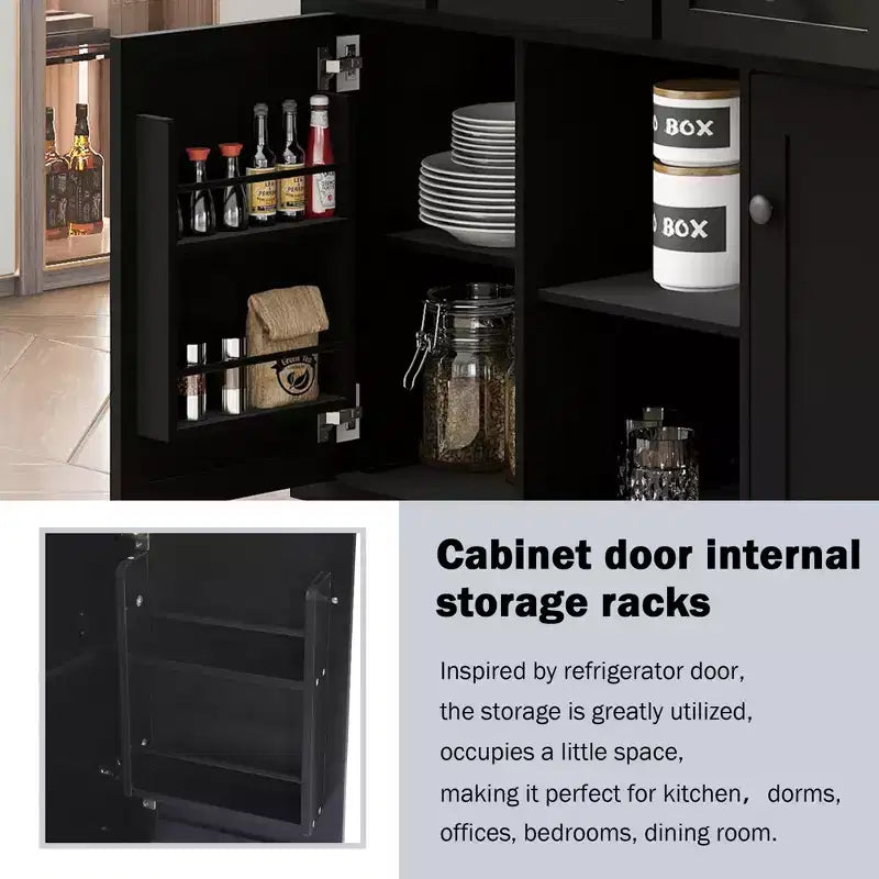 Îlot de cuisine moderne Whisen avec porte-épices et porte-serviettes