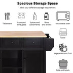 Îlot de cuisine moderne Whisen avec porte-épices et porte-serviettes