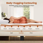 Matelas Yaheetech 12" en mousse à mémoire de forme au gel, parfum thé vert, technologie rafraîchissante, 3 couches de mousse