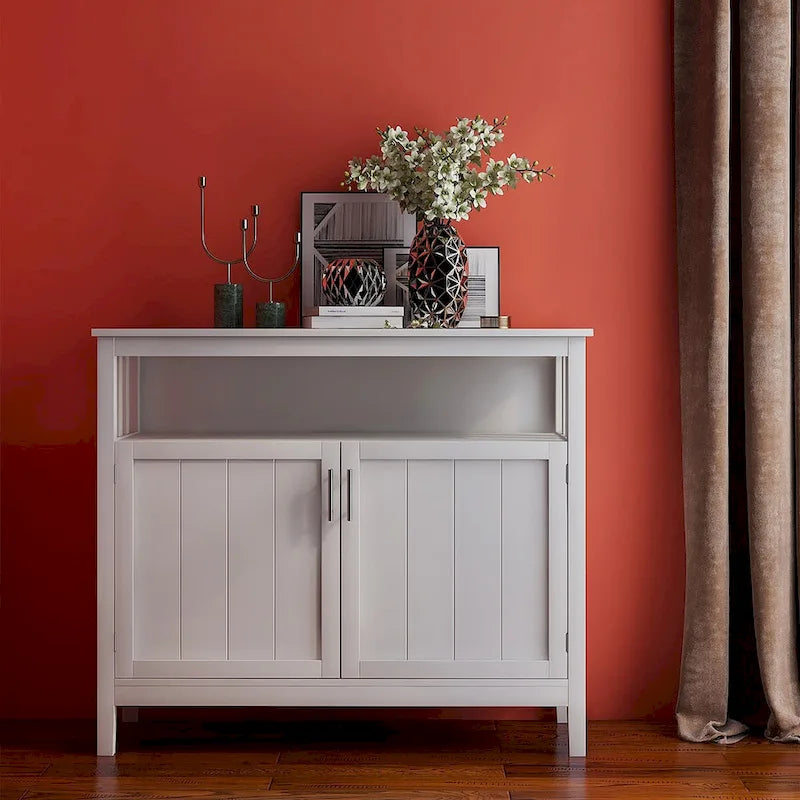 French Country Buffet Cabinets, Storage Cabinets with 2 Dividers