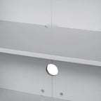 Bahut moderne avec meuble à 4 portes avec poignées métalliques et étagères réglables