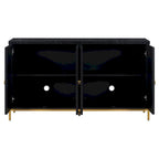 Bahut moderne avec meuble à 4 portes avec poignées métalliques et étagères réglables