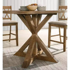 Windvale Cross-Buck Base Counter Height Dining Table