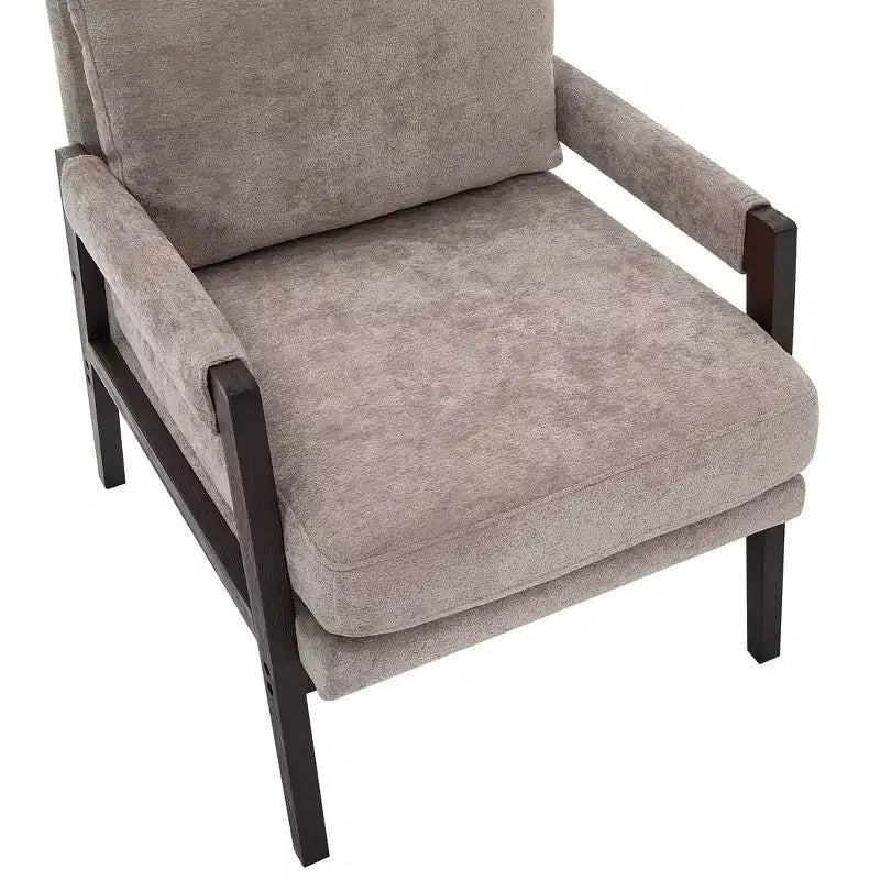 Fauteuil d'appoint en chenille rembourré, modèle Kelly Mid-Century Modern, de Roundhill Furniture