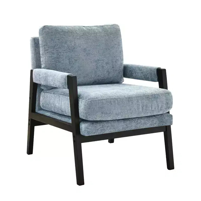 Fauteuil d'appoint en chenille rembourré, modèle Kelly Mid-Century Modern, de Roundhill Furniture