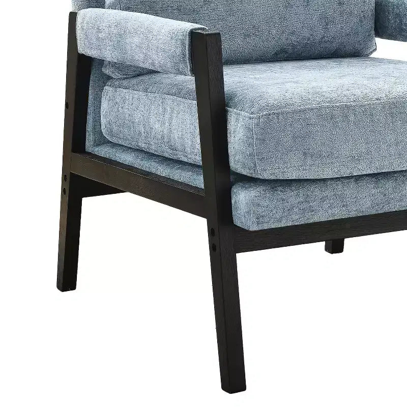 Fauteuil d'appoint en chenille rembourré, modèle Kelly Mid-Century Modern, de Roundhill Furniture