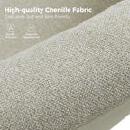 Fauteuil pivotant déhoussable Bernhard avec tissu texturé et accoudoirs évasés | HULALA HOME
