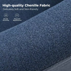 Fauteuil pivotant déhoussable Bernhard avec tissu texturé et accoudoirs évasés | HULALA HOME