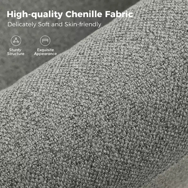 Fauteuil pivotant déhoussable Bernhard avec tissu texturé et accoudoirs évasés | HULALA HOME