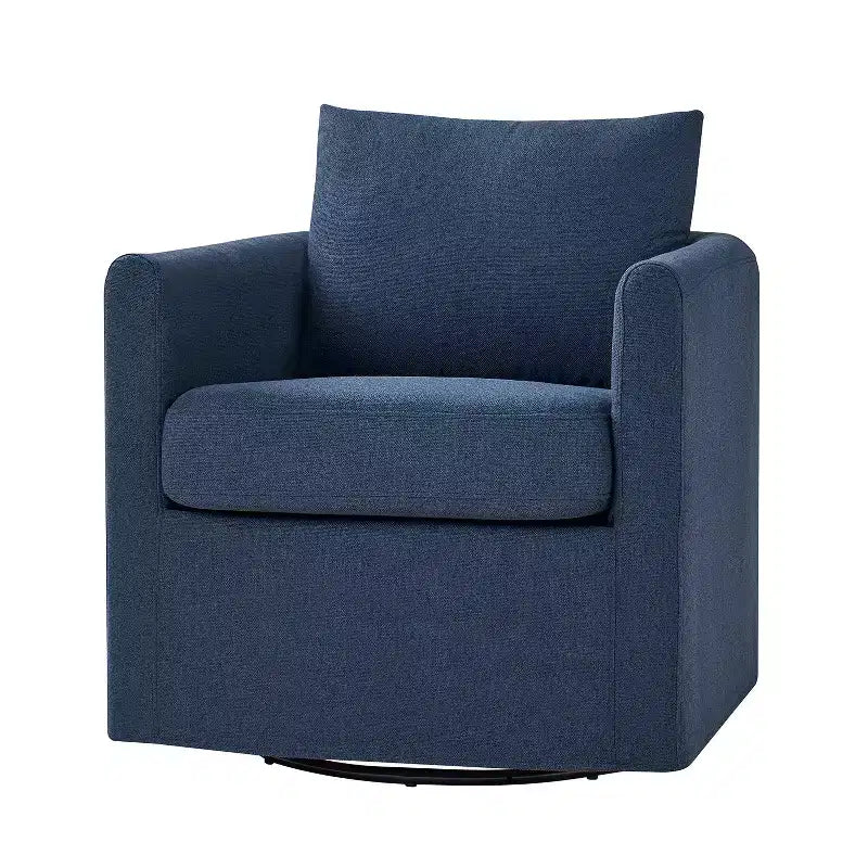 Fauteuil pivotant déhoussable Bernhard avec tissu texturé et accoudoirs évasés | HULALA HOME