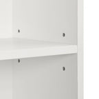 Tour de rangement multimédia à 8 niveaux, meuble de rangement CD/DVD fin avec étagères réglables, bibliothèque haute et étroite.