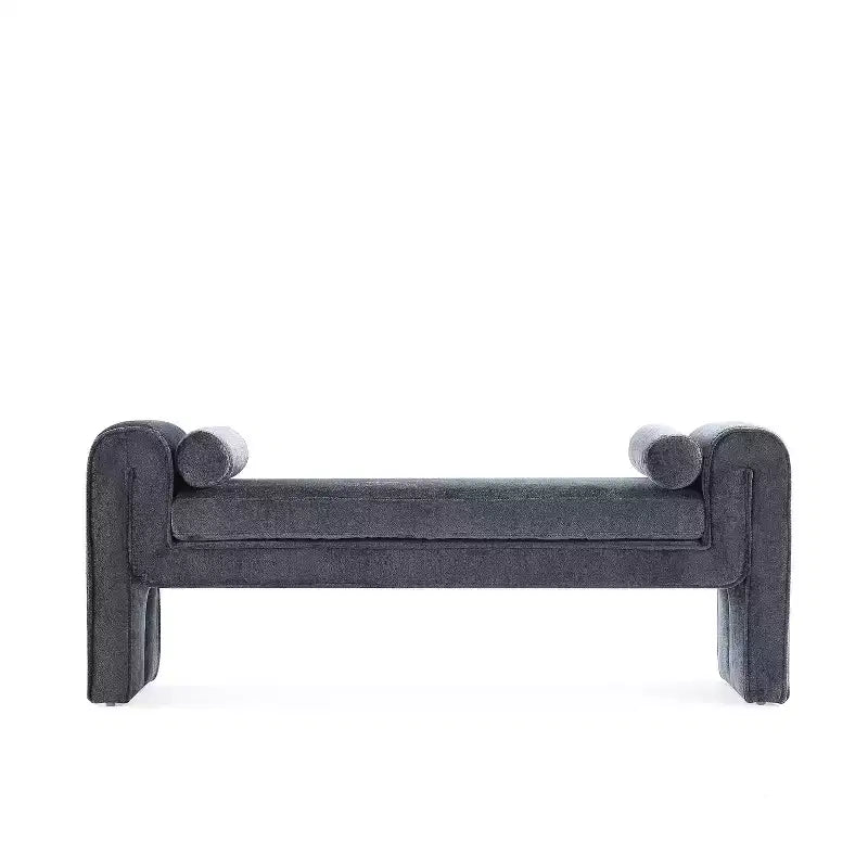 Manhattan Comfort 59" Concord Modern Chenille Upholstered Bench