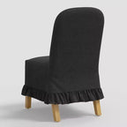Rounded Back Slipcovered Dining Chair with Ruffle - Threshold