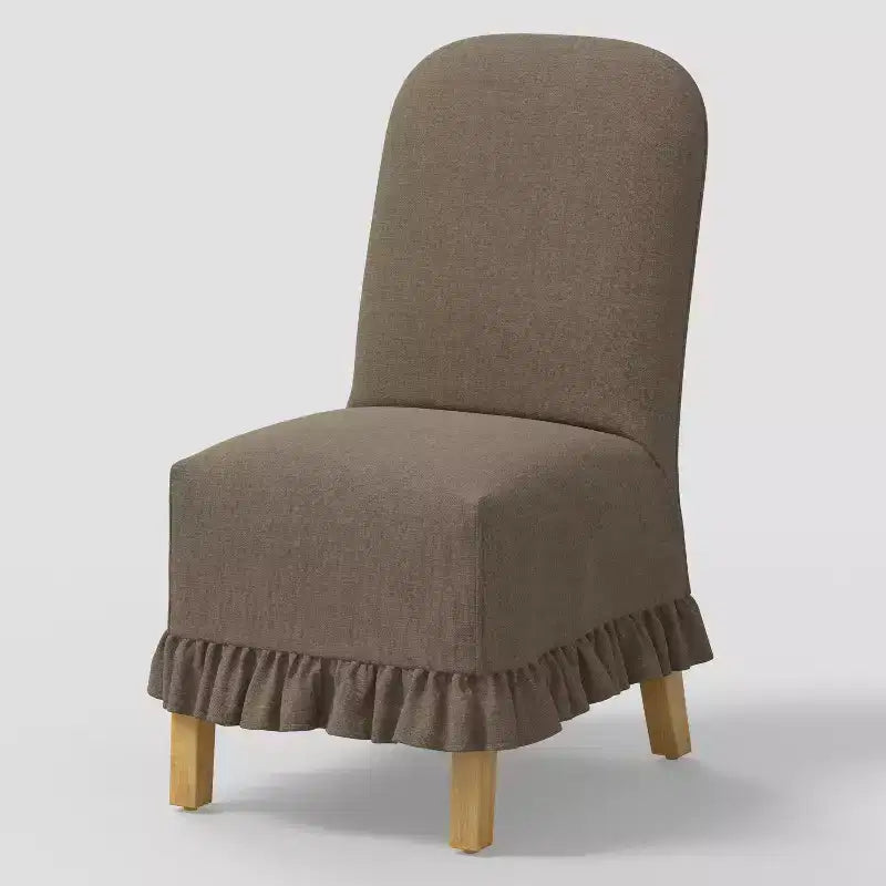 Rounded Back Slipcovered Dining Chair with Ruffle - Threshold