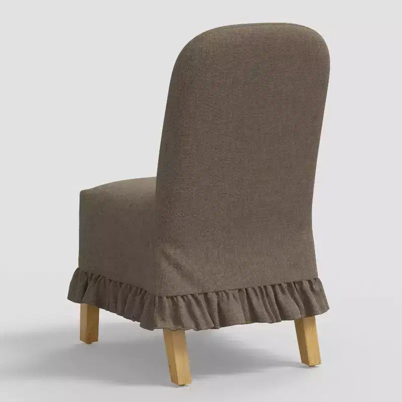 Rounded Back Slipcovered Dining Chair with Ruffle - Threshold