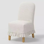 Rounded Back Slipcovered Dining Chair with Ruffle - Threshold