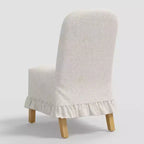 Rounded Back Slipcovered Dining Chair with Ruffle - Threshold