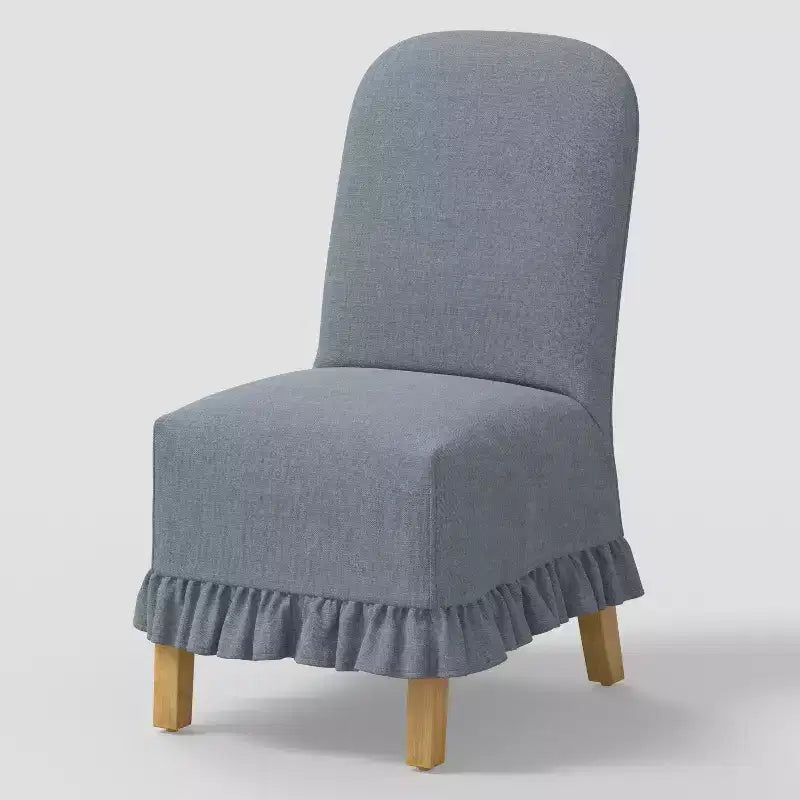 Rounded Back Slipcovered Dining Chair with Ruffle - Threshold