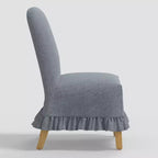 Rounded Back Slipcovered Dining Chair with Ruffle - Threshold