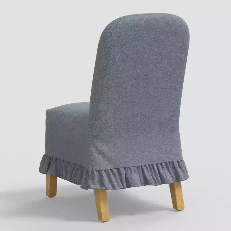 Rounded Back Slipcovered Dining Chair with Ruffle - Threshold