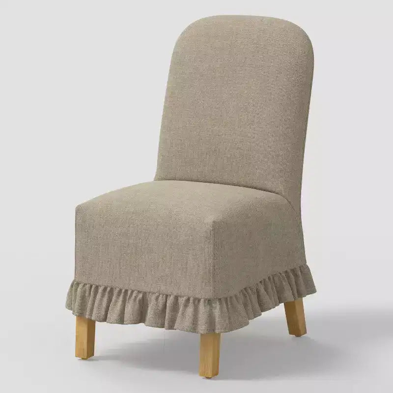 Rounded Back Slipcovered Dining Chair with Ruffle - Threshold