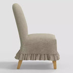 Rounded Back Slipcovered Dining Chair with Ruffle - Threshold