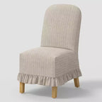 Rounded Back Slipcovered Dining Chair with Ruffle - Threshold