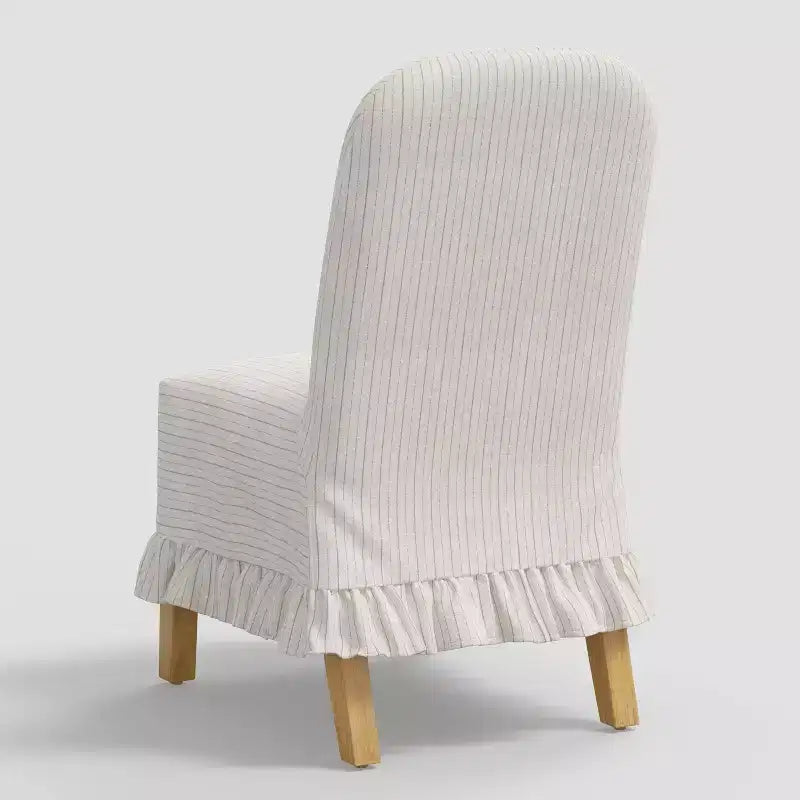 Rounded Back Slipcovered Dining Chair with Ruffle - Threshold