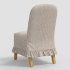 Rounded Back Slipcovered Dining Chair with Ruffle - Threshold