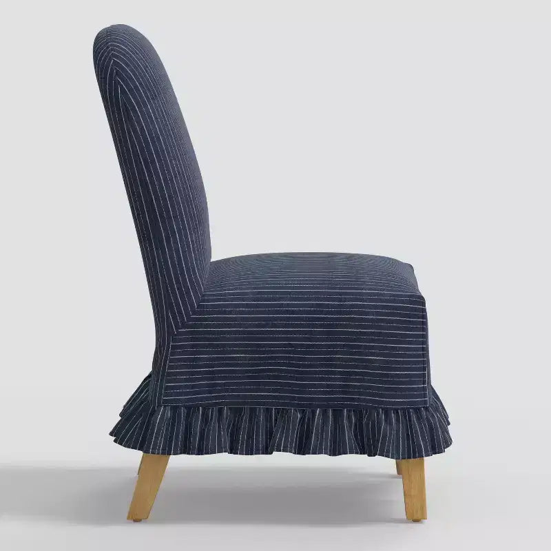 Rounded Back Slipcovered Dining Chair with Ruffle - Threshold