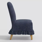 Rounded Back Slipcovered Dining Chair with Ruffle - Threshold