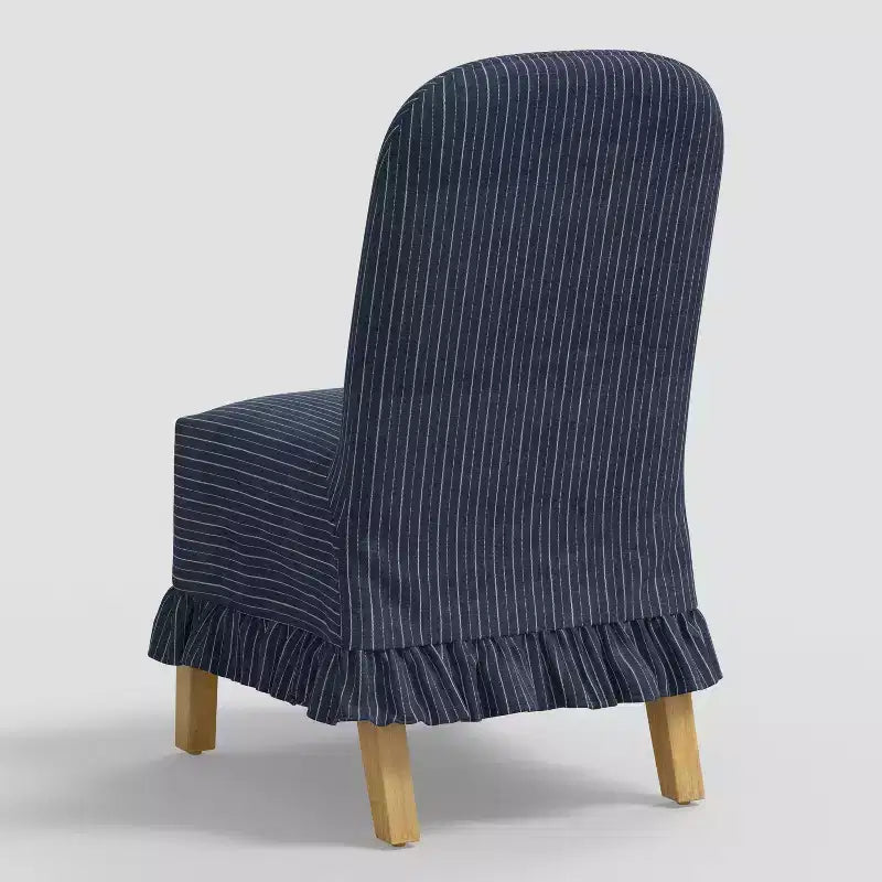 Rounded Back Slipcovered Dining Chair with Ruffle - Threshold