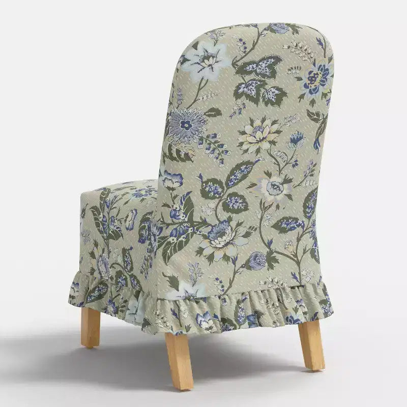 Rounded Back Slipcovered Dining Chair with Ruffle - Threshold