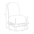Rounded Back Slipcovered Dining Chair with Ruffle - Threshold