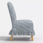 Rounded Back Slipcovered Dining Chair with Ruffle - Threshold