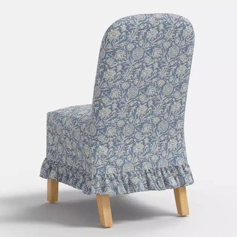 Rounded Back Slipcovered Dining Chair with Ruffle - Threshold