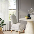 Rounded Back Slipcovered Dining Chair with Ruffle - Threshold