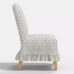 Rounded Back Slipcovered Dining Chair with Ruffle - Threshold
