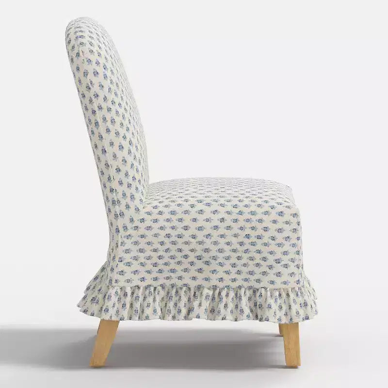 Rounded Back Slipcovered Dining Chair with Ruffle - Threshold