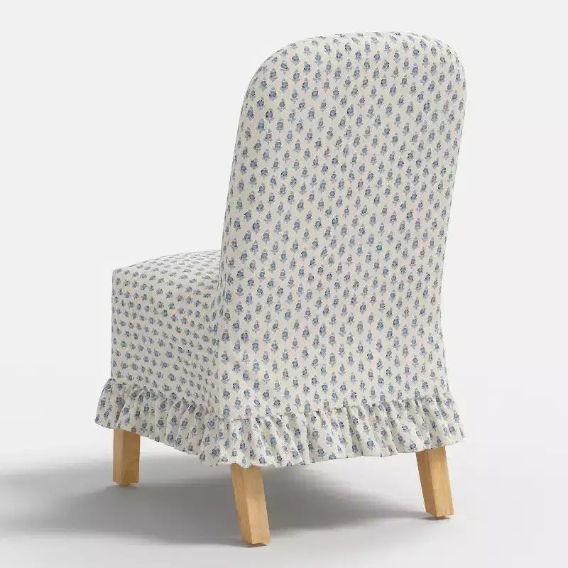 Rounded Back Slipcovered Dining Chair with Ruffle - Threshold