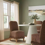 Rounded Back Slipcovered Dining Chair with Ruffle - Threshold
