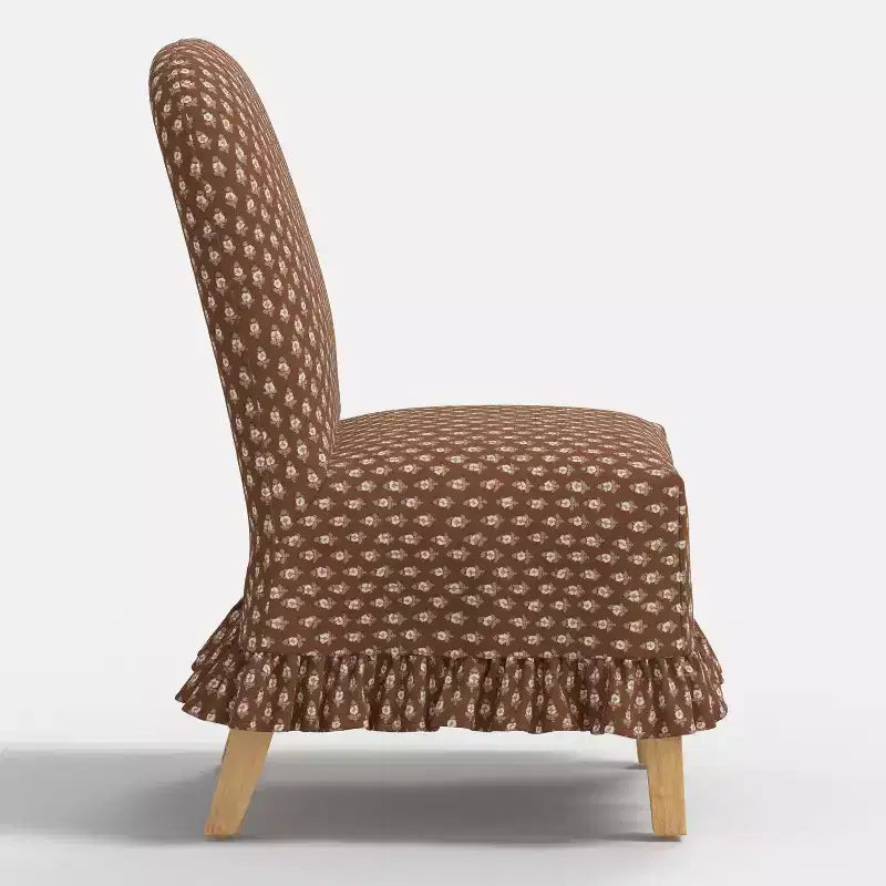 Rounded Back Slipcovered Dining Chair with Ruffle - Threshold