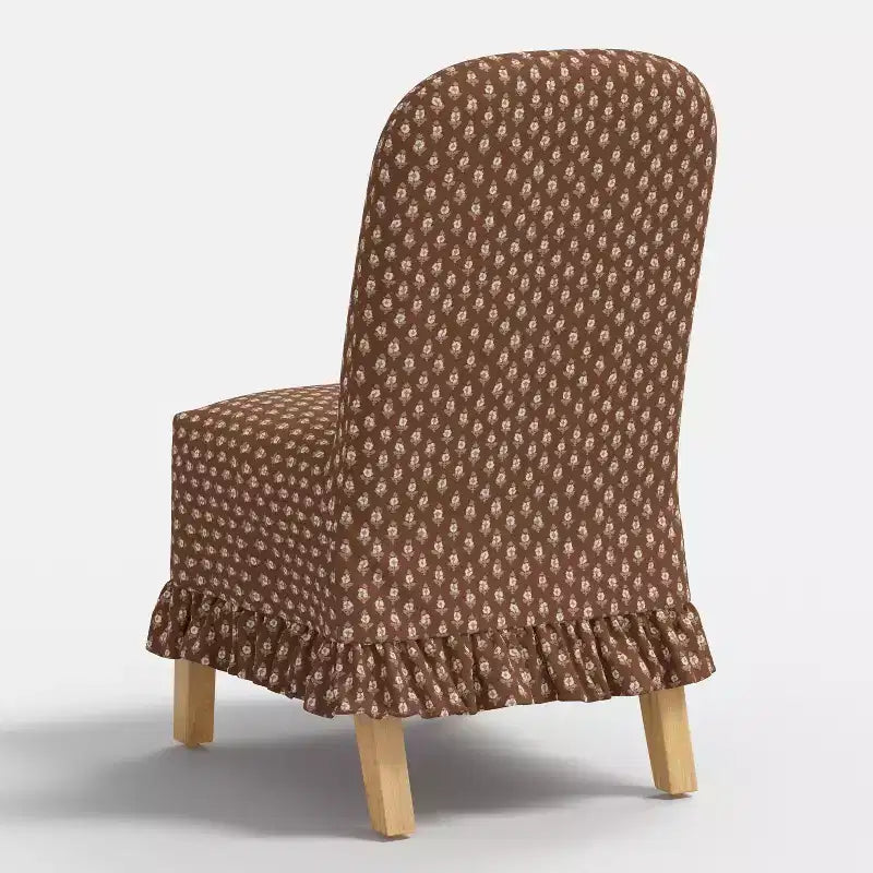 Rounded Back Slipcovered Dining Chair with Ruffle - Threshold