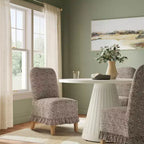 Rounded Back Slipcovered Dining Chair with Ruffle - Threshold
